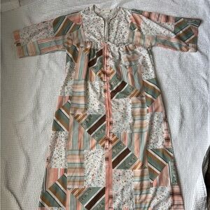 Vintage Gilligan OMalley Long Sleeve Nightgown Housecoat Cottage Core